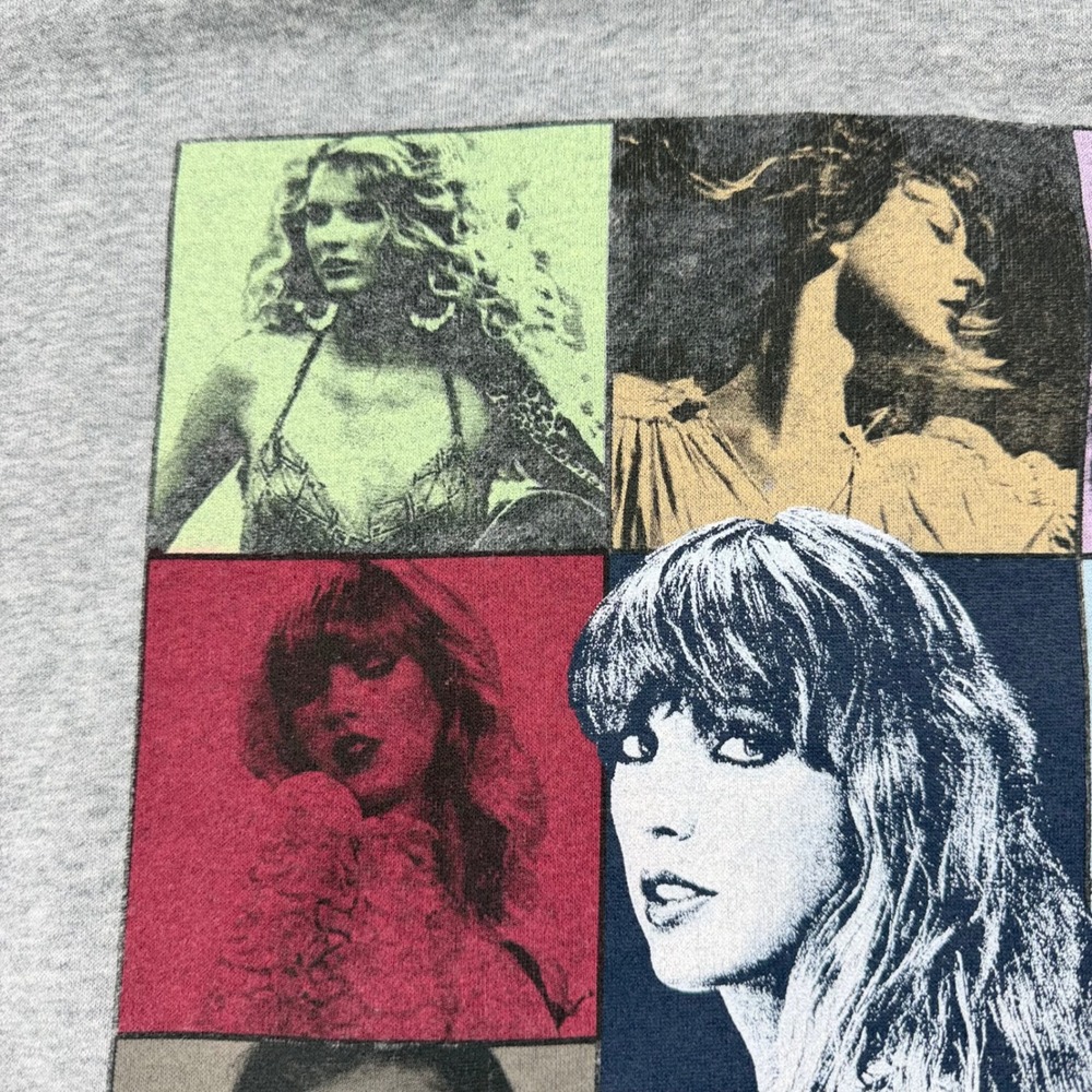 Taylor Swift Eras Tour Quarter Zip Pullover NWOT Unisex XL Grey Graphic - Picture 9 of 14